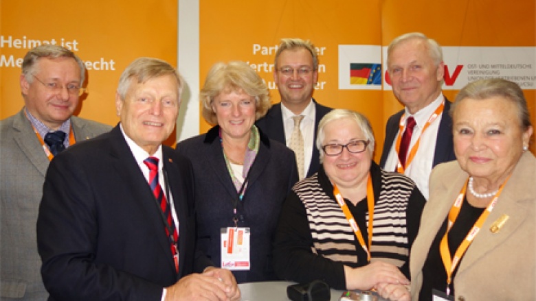 v. l. Christoph Kapteina, Helmut Sauer, Prof. Monika Grütters, Heiko Schmelzle MdB, Waltraud Illner, Dieter Dombrowski MdL und Bärbel Häring