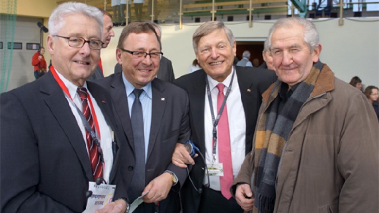 Mit Parlamentserfahrung im Warschauer Sejm bzw. im Deutschen Bundestag: (v.l.) Helmut Nowak, Ryszard Galla, Helmut Sauer und Helmut Paisdzior